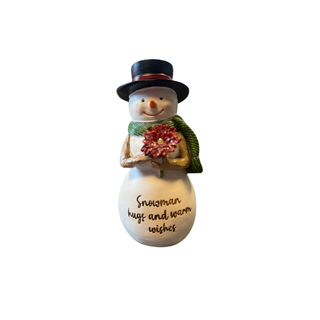 Hugs & Warm Wishes Snowman with Top Hat Decoration