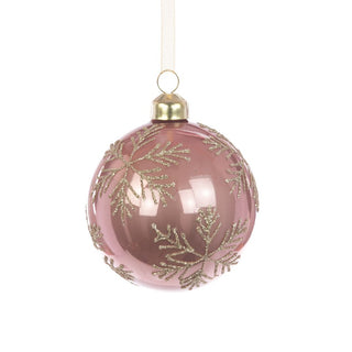 Glass Daniella Pink Bauble