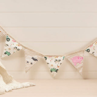 Mini Farm Animals Flag Bunting