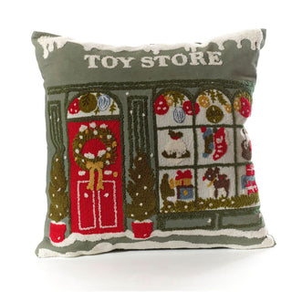 Toy Store Embroidered Cushion