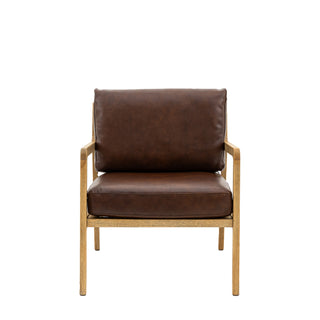 Cortona Armchair Antique Brown Leather