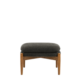 Datsun Footstool Charcoal Boucle