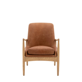 Carrera Armchair Brown Leather