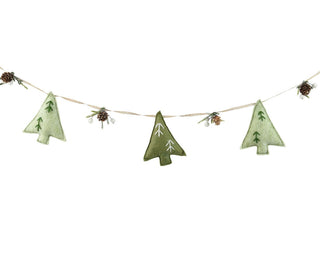 Alpine Felt Tree & Pinecone Garland 1.3m 