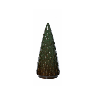 Green Brown Straight Embossed Tree Shaped Christmas Decoration