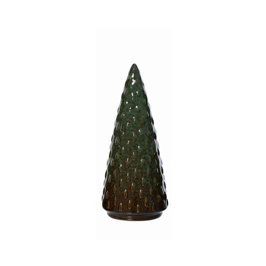 Green Brown Straight Embossed Tree Shaped Christmas Decoration