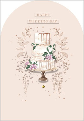 Happy Wedding Day Cake Arch Card