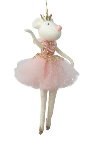 Ballerina Mouse with Crown Tree Decoration