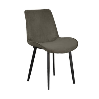 Evia Dining Chair - Grey Velvet