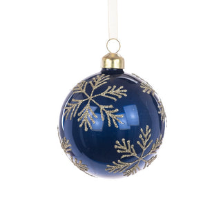 Glass Daniella Blue Bauble