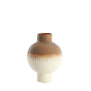Zelata Vase Ceramic Vase Cream/Taupe 38cm