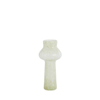 Parita Glass Stone Vase Green/Cream 20cm