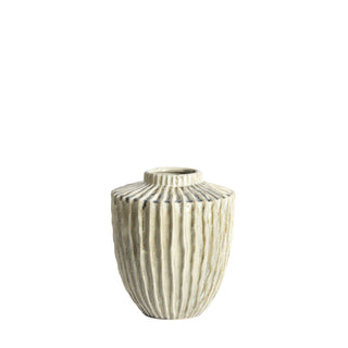 Talea Ceramic Olive Green/Cream Vase 28cm