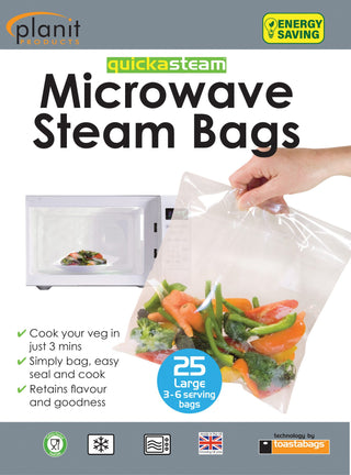 Microwave Steam Bags Large 25 Pack