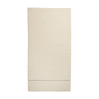 Zero Twist Satin Stitch Cream Hand Towel