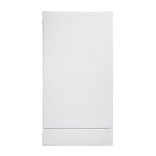 Zero Twist Satin Stitch White Hand Towel