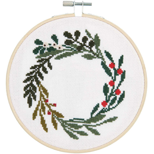 Berry Wreath Embroidery Kit 15cm