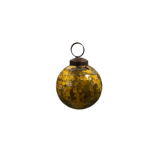 Gold Textured Glass Bauble