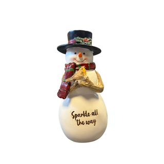 Sparkle All The Way Snowman with Top Hat Decoration