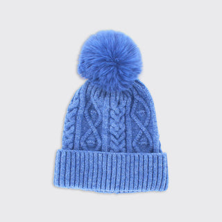 Ester Pom Pom Hat Blue