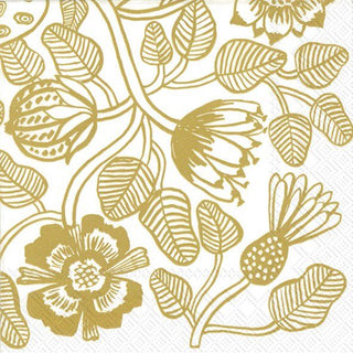 Tiara Gold Floral Napkins