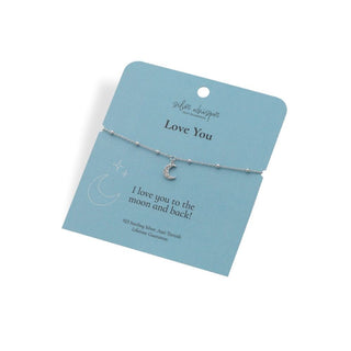 Silver Whisper Love to Moon and Back Bracelet