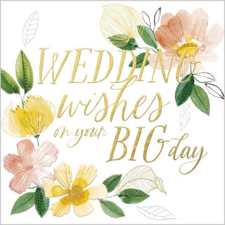 Floral Wedding Wishes on your Big Day Card