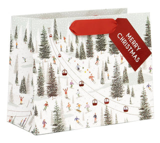 Christmas On The Piste Medium Landscape Bag