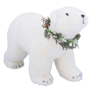 White Faux Fur Polar Bear Ornament