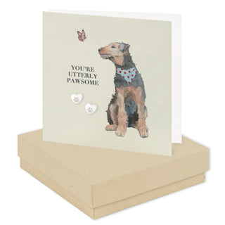 Boxed Pawsome Dogs Earring Card