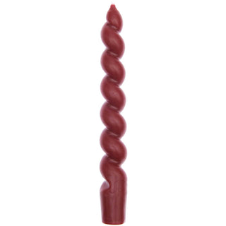 Dark Red Spiral Candle