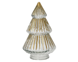 Gold Shimmer Glass Tree Decoration