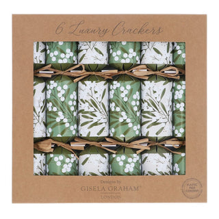 Mistletoe Green/Ivory Crackers 6Pk