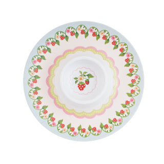 Strawberry Melamine Chip & Dip Tray