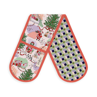 Xmas Ditsy Double Oven Glove