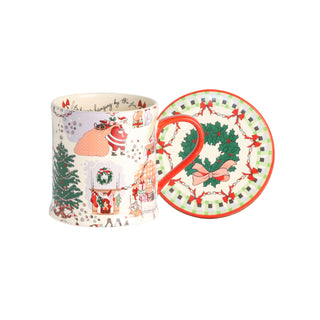 Xmas Ditsy Mug & Coaster Set