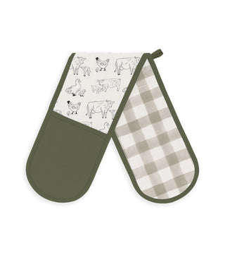 Woodbury Lane Double Oven Glove - Green