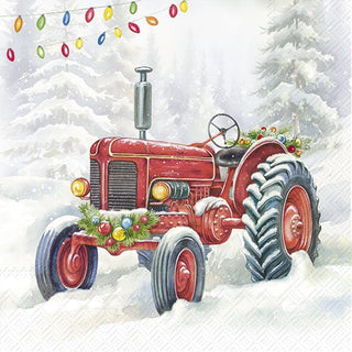 Festive Tractor Lunch Napkins