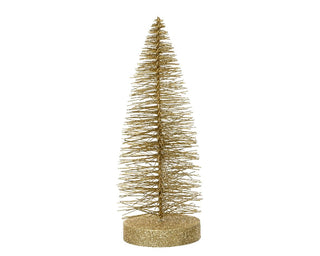 Gold Glitter Mini Bristle Tree 20cm