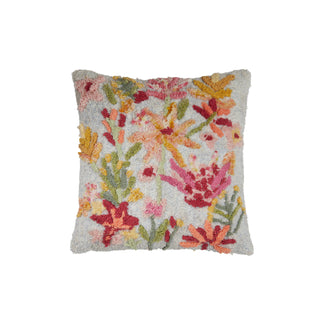 Romani Tufted Floral Design Cushion