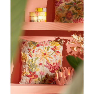 Romani Tufted Floral Design Cushion