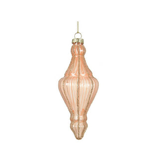Peach Pearl with Gold Glitter Decorative Finial