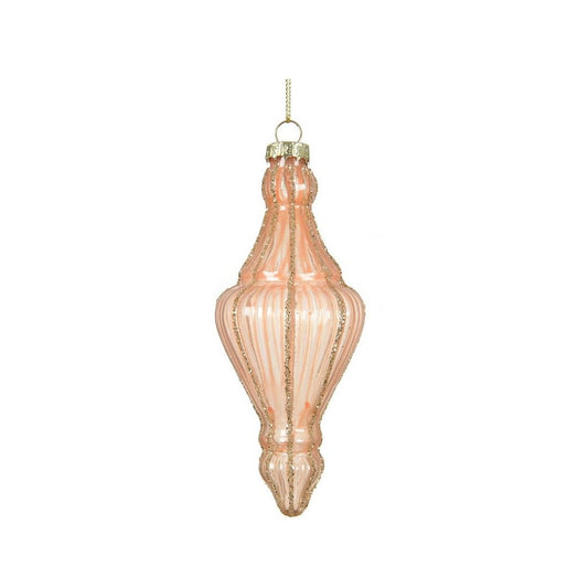 Peach Pearl with Gold Glitter Decorative Finial