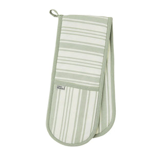 Sage Stripe Double Oven Glove