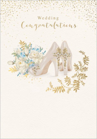 Bridal Shoes Wedding Congratulations Card