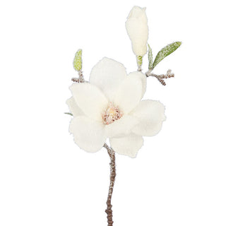 Snowfall Magnolia Pick 35cm