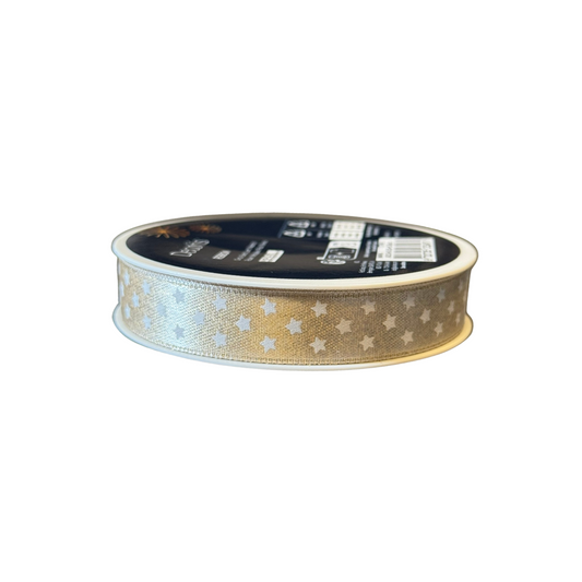 Gold Star Satin Ribbon 4m