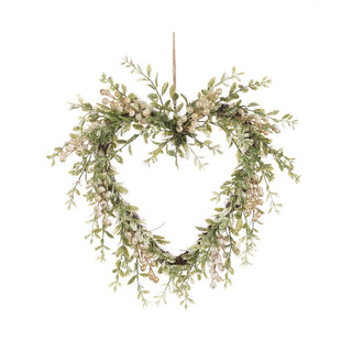 Sparkle Berry Heart Wreath 43cm