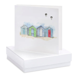 Boxed Beach Hut Earring Card