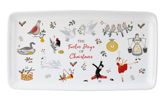 Twelve Days of Christmas Rectangular Platter 